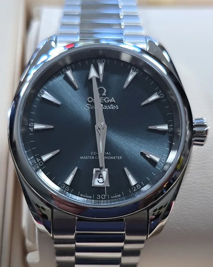 2025 Omega Seamaster Aqua Terra Shades 38MM "Atlantic" Blue Dial Steel Bracelet (220.10.38.20.03.003)