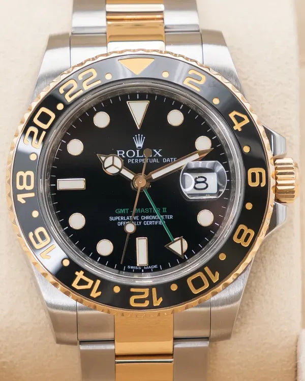 Rolex GMT-Master II 40MM Black Dial Two-Tone Oyster Bracelet (116713LN)