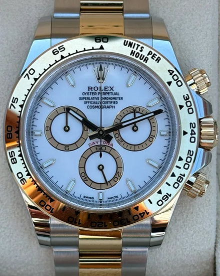 2024 Rolex Cosmograph Daytona 40MM White Dial Two-Tone Oyster Bracelet (126503)