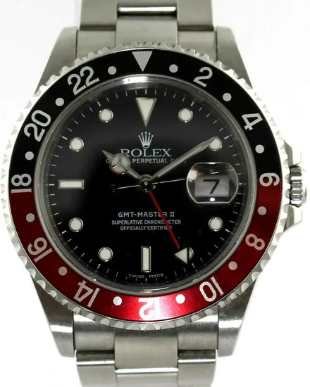 2004 Rolex GMT-Master II "Coke" 40MM Black Dial Oyster Bracelet (16710)