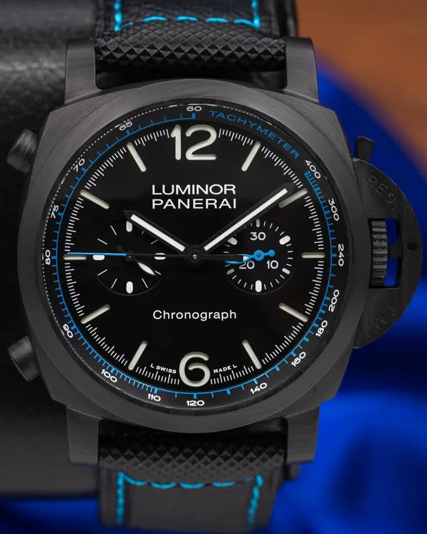 2023 Panerai Luminor Chrono Carbotech 44MM Black Dial Rubber Strap (PAM01219)