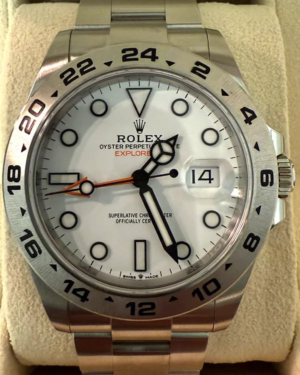 2022 Rolex Explorer II "Polar" 42MM White Dial Oyster Bracelet (226570)