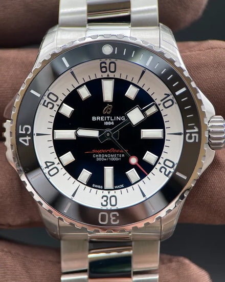 2024 Breitling Superocean 46MM Black Dial Steel Bracelet (A17378)