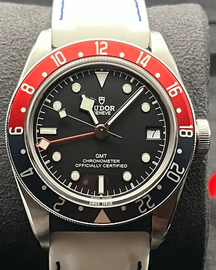 2019 Tudor Black Bay GMT "Pepsi" 41MM Black Dial Aftermarket Rubber Strap (79830RB)