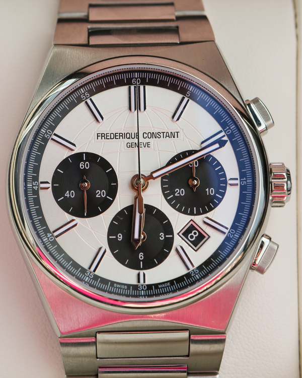 2024 Frederique Constant Highlife Chronograph L.E. 41MM Silver Dial Steel Bracelet (FC-391SB4NH6B)