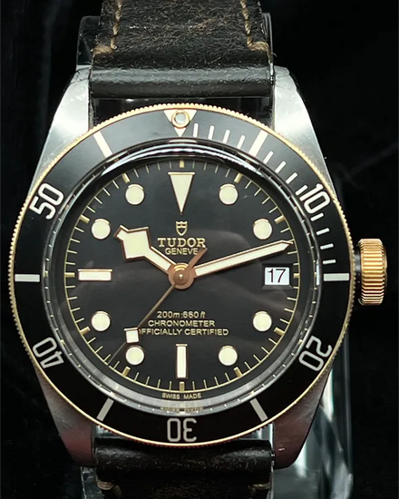 2021 Tudor Black Bay Heritage S&G 41MM Black Dial Leather Strap (79733N)