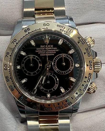 2023 Rolex Cosmograph Daytona 40MM Black Dial Two-Tone Oyster Bracelet (116503)