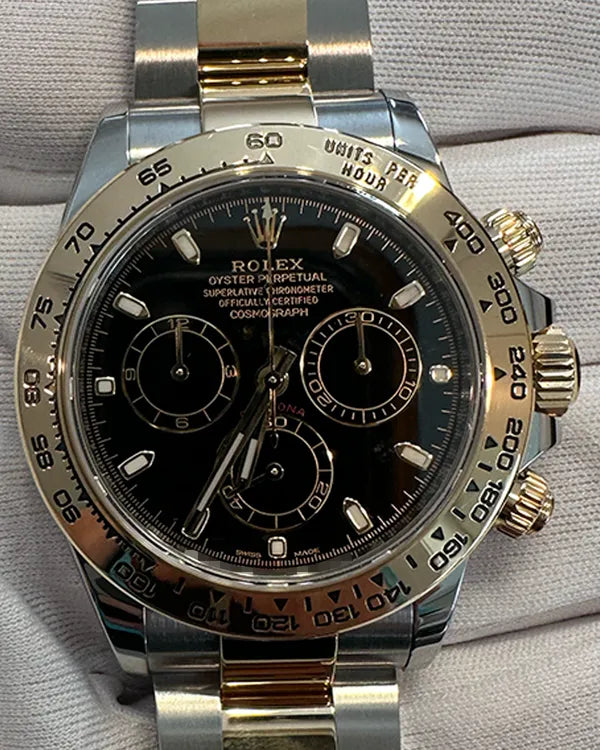 2023 Rolex Cosmograph Daytona 40MM Black Dial Two-Tone Oyster Bracelet (116503)