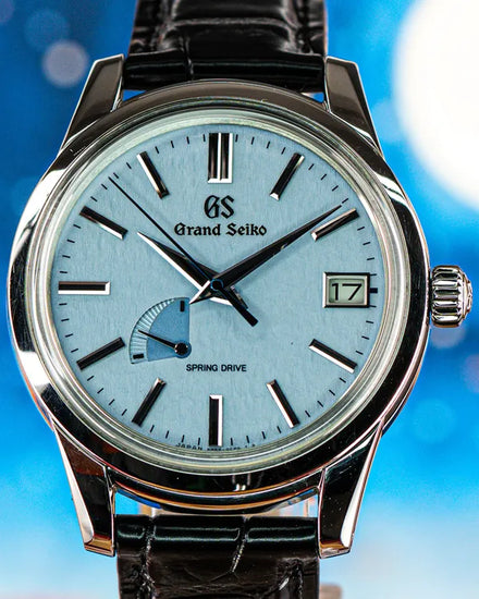 Grand Seiko Elegance "Skyflake" 40.2MM Blue Dial Leather Strap (SBGA407G)