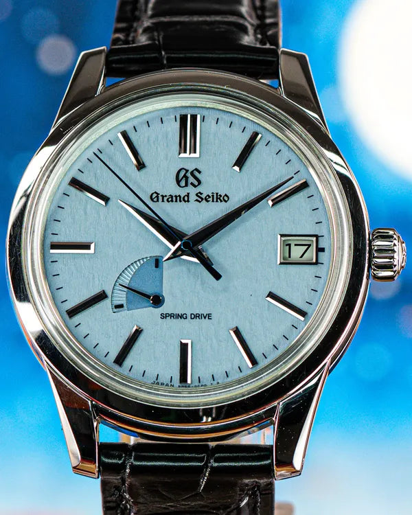 Grand Seiko Elegance "Skyflake" 40.2MM Blue Dial Leather Strap (SBGA407G)