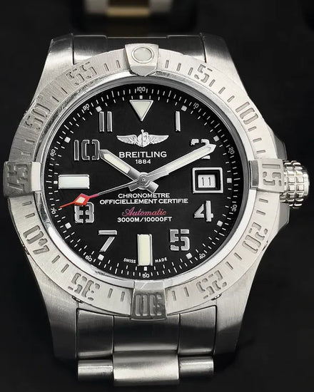 2014 Breitling Avenger II Seawolf 45MM Black Dial Steel Bracelet (A1733110/BC31)
