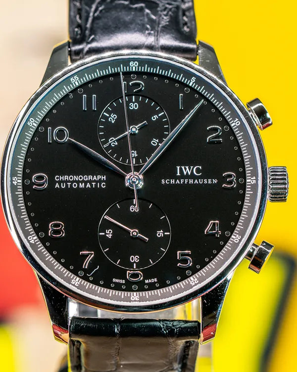 IWC Schaffhausen Portugieser Chronograph 40.9MM Grey Dial Leather Strap (IW371447)