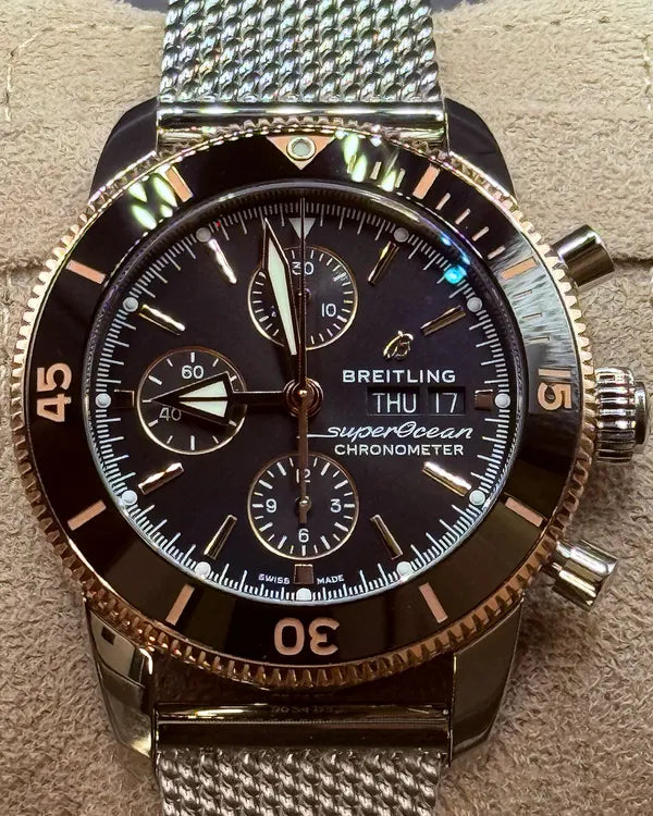 Breitling Superocean Heritage II Chronograph 44MM Black Dial Steel Bracelet (U13313121B1A1)