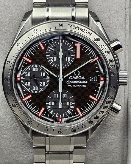 Omega Speedmaster Racing "Michael Schumacher" L.E. 39MM Carbon Fiber Dial Steel Bracelet (3519.50.00)