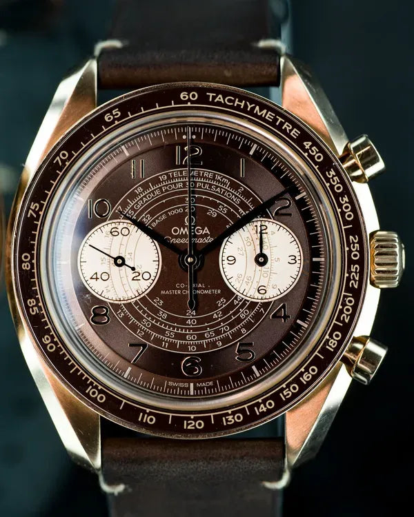 2022 Omega Speedmaster Chronoscope 43MM Brown Dial Leather Strap (329.92.43.51.10.001)