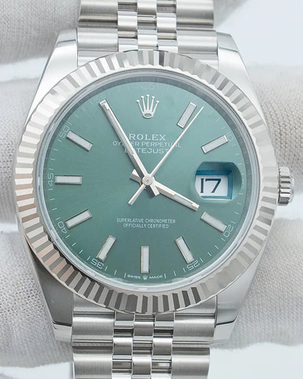 Rolex Datejust 41MM Green Dial Jubilee Bracelet (126334)