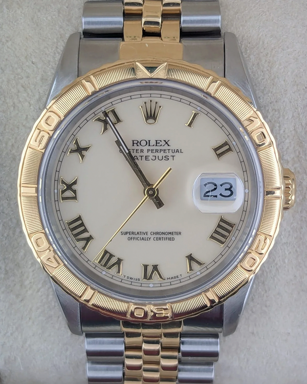 1991 Rolex Datejust Turn-O-Graph 36MM Cream Dial Two-Tone Jubilee Bracelet (16263)