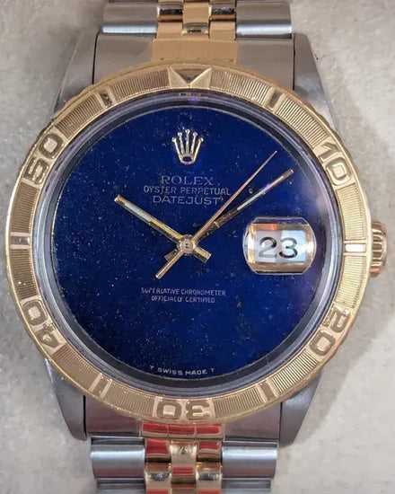 1991 (X Serial) Rolex Datejust Turn-O-Graph 36MM Aftermarket Lapis Lazuli Dial Two-Tone Jubilee Bracelet (16263)
