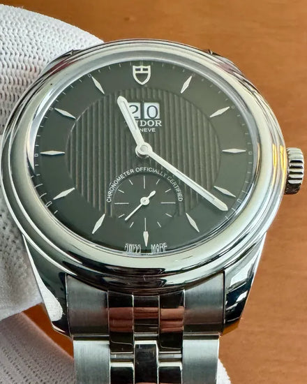 2020 Tudor Glamour Double Date 42MM Black Dial Steel Bracelet (57100)