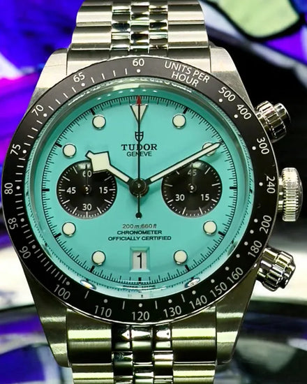 2025 Tudor Black Bay Chrono S.E. 41MM "Flamingo" Blue Dial Steel Bracelet (79360N)