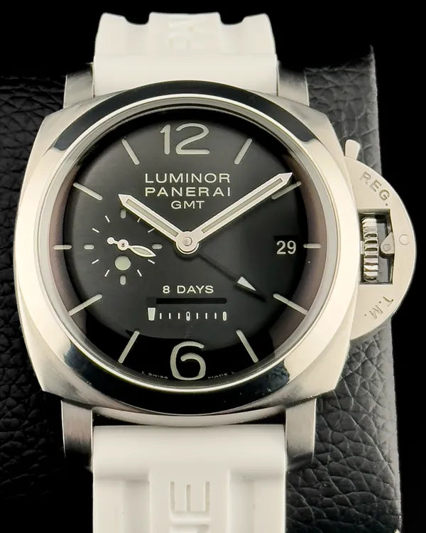 Panerai Luminor 1950 8 Days 44MM Black Dial Rubber Strap (PAM00233)