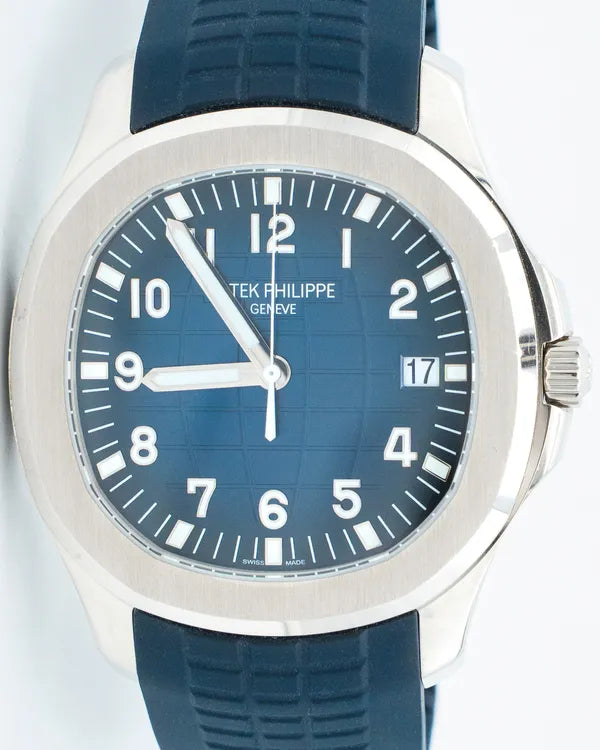 Patek Philippe Aquanaut 42.2MM Blue Dial Rubber Strap (5168G-001)