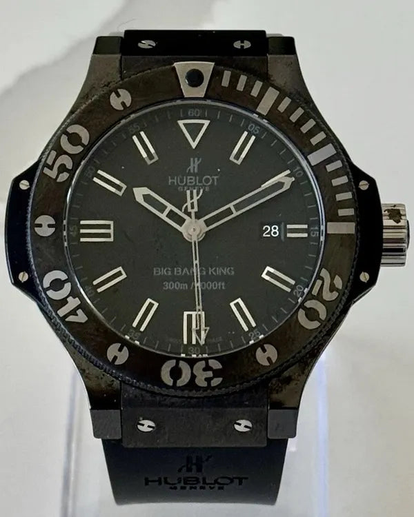 Hublot Big Bang King 48MM Black Dial Rubber Bracelet (322.CK.1140.RX)