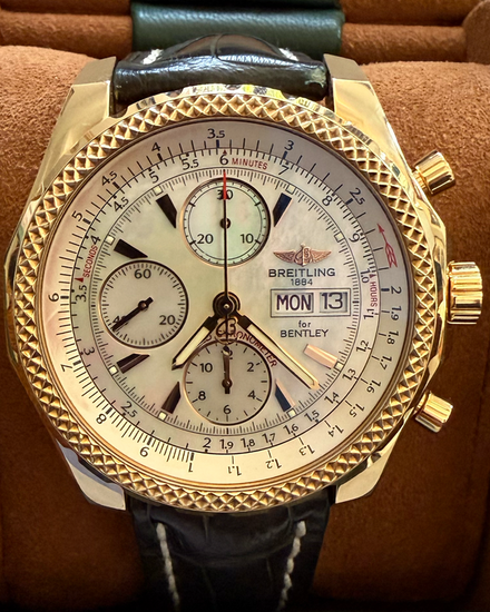 Breitling Bentley Continental GT L.E. 46MM Mother of Pearl Dial Leather Strap (H1336312/A632)