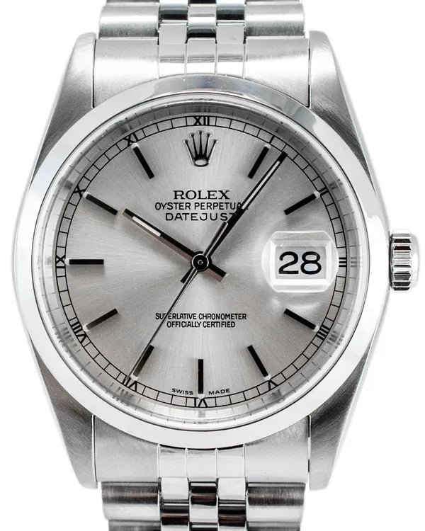 Rolex Datejust 36MM Silver Dial Jubilee Bracelet (16200)