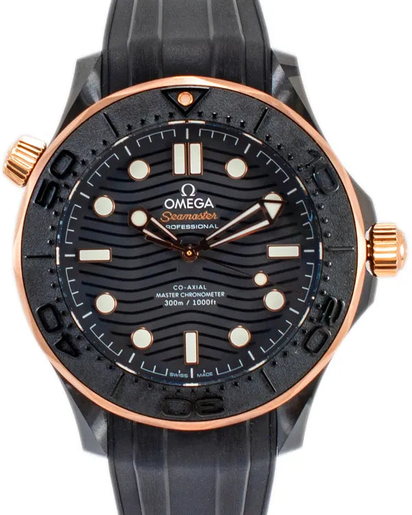 Omega Seamaster Diver 300M 43.5MM Black Dial Rubber Strap (210.62.44.20.01.001)
