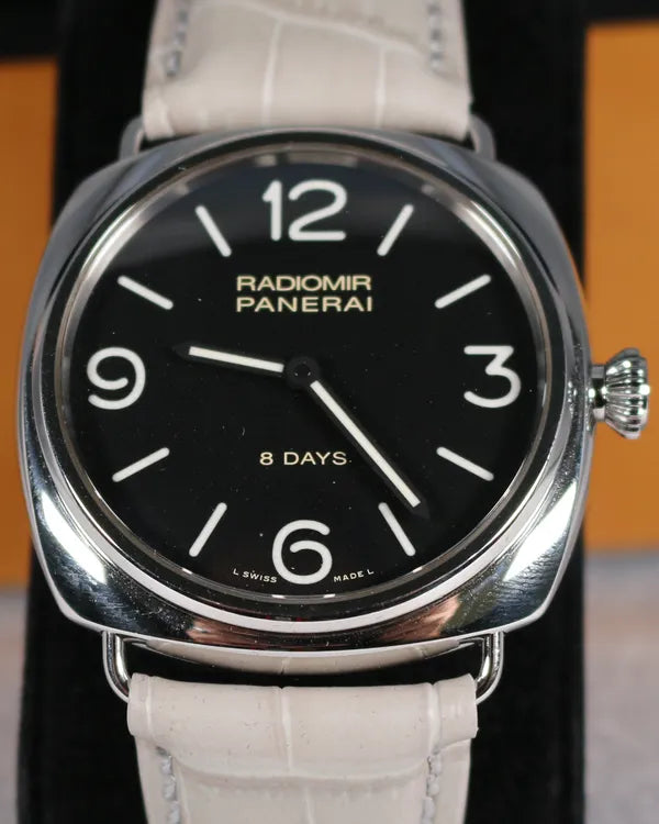 Panerai Radiomir 8 Days 45MM Black Dial Aftermarket Leather Strap (PAM00610)