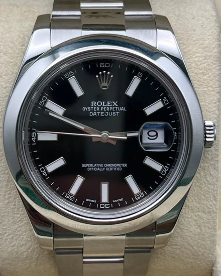 Rolex Datejust II 41MM Black Dial Oyster Bracelet (116300)