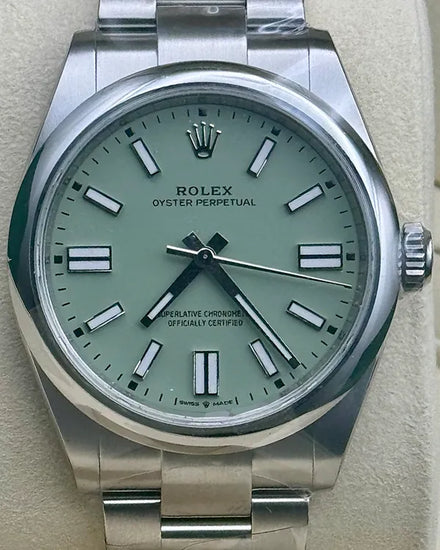2025 Rolex Oyster Perpetual 41MM Pistachio Dial Oyster Bracelet (134300)