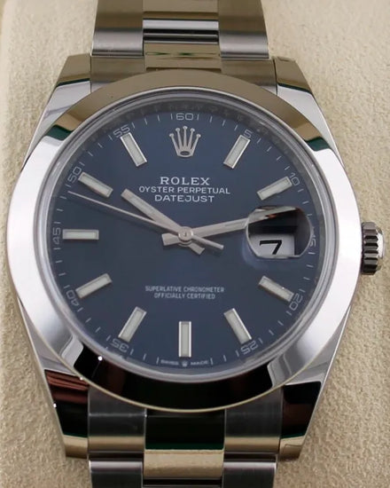 2021 Rolex Datejust 41MM Blue Dial Oyster Bracelet (126300)