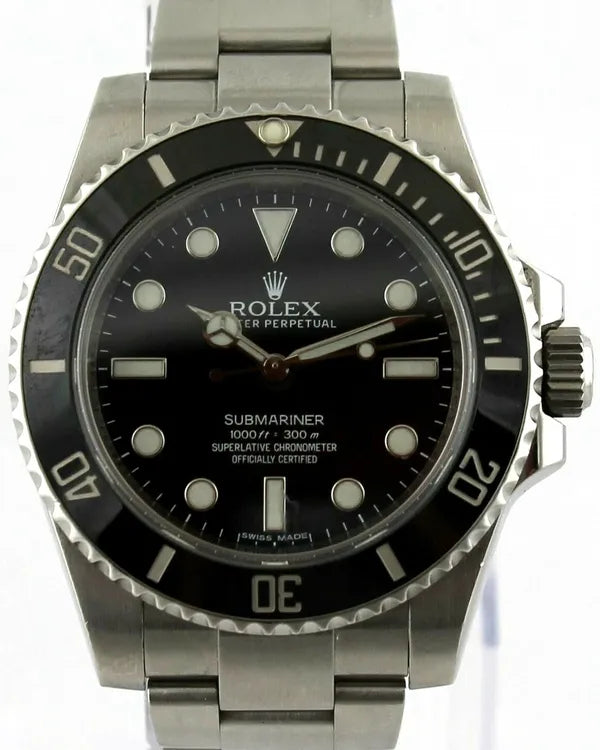 2013 Rolex Submariner No Date 40MM Black Dial Oyster Bracelet (114060)