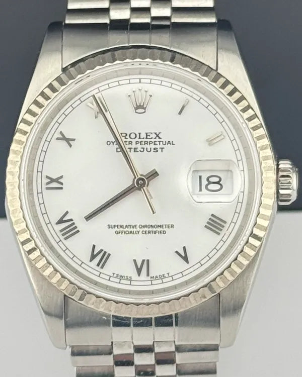 Rolex Datejust 36MM White Dial Steel Jubilee Bracelet (16234)