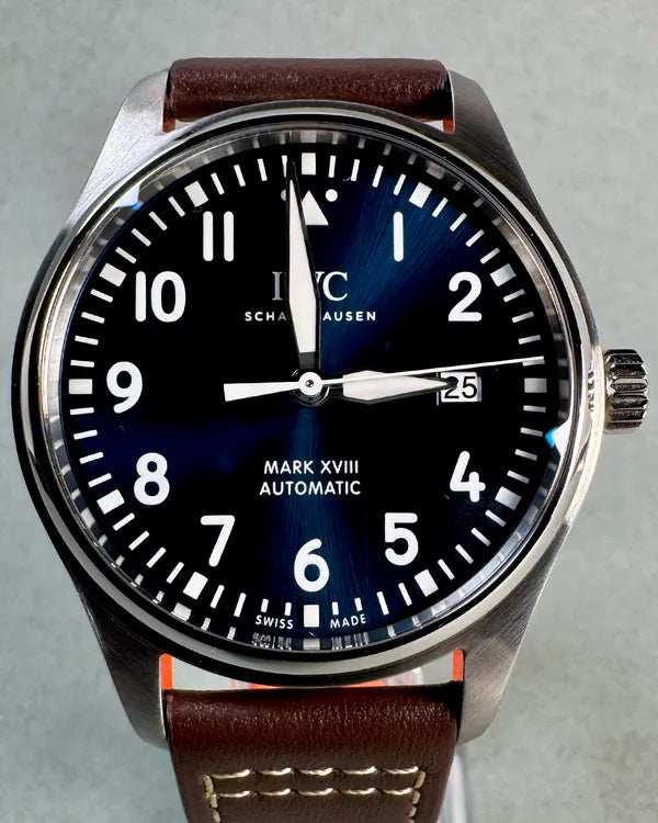 2019 IWC Schaffhausen Pilot Mark XVIII "Le Petit Prince" 40MM Blue Dial Leather Strap (IW327010)