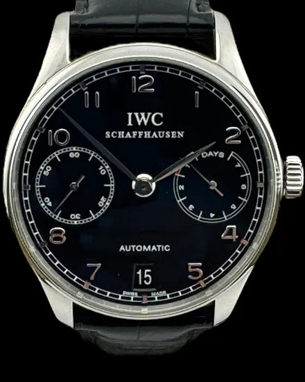 2011 IWC Schaffhausen Portugieser 42MM Black Dial Leather Strap (IW500109)