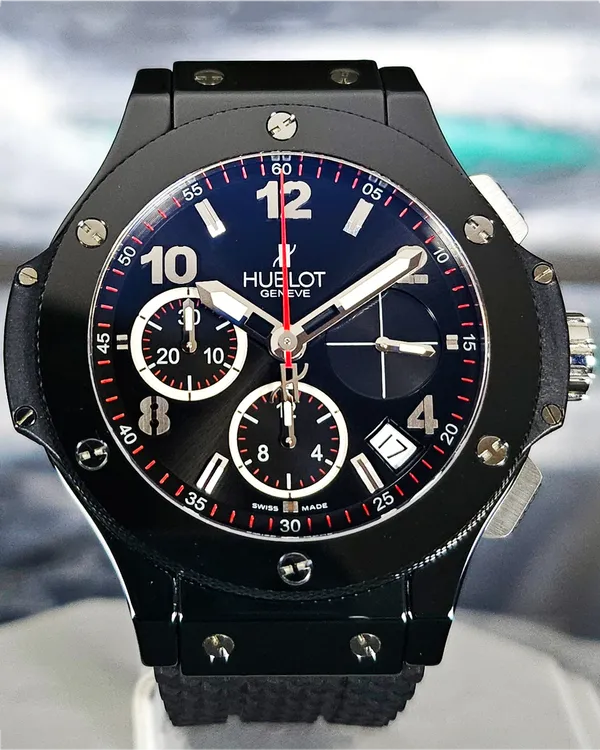 Hublot Big Bang Chronograph Black Magic 41MM Black Dial Rubber Strap (341.CX.130.RX)