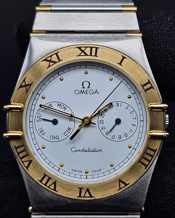 Omega Constellation Day-Date 32MM Quartz White Dial Two-Tone Bracelet (396.1070)