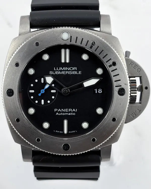 No Reserve - 2019 Panerai Submersible Luminor 1950 47MM Black Dial Rubber Strap (PAM01305)