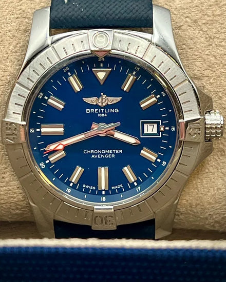 No Reserve - Breitling Avenger 43MM Blue Dial Textile Strap (A17318)