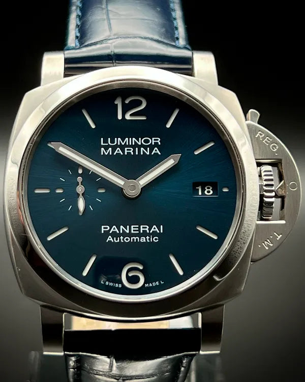 2022 Panerai Luminor Marina 1950 3 Days 42MM Blue Dial Leather Strap (PAM01393)