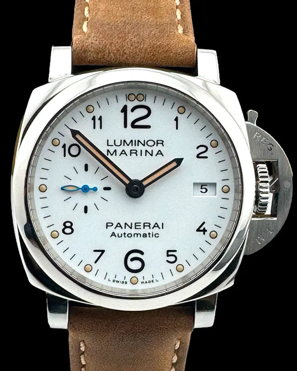 2019 Panerai Luminor Marina 1950 3 Days 42MM White Dial Leather Strap (PAM01523)