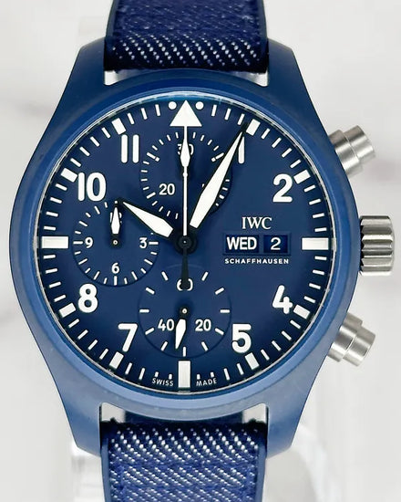2023 IWC Schaffhausen Pilot Chronograph "Top Gun Oceana" 41.9MM Blue Dial Textile Strap (IW389404)