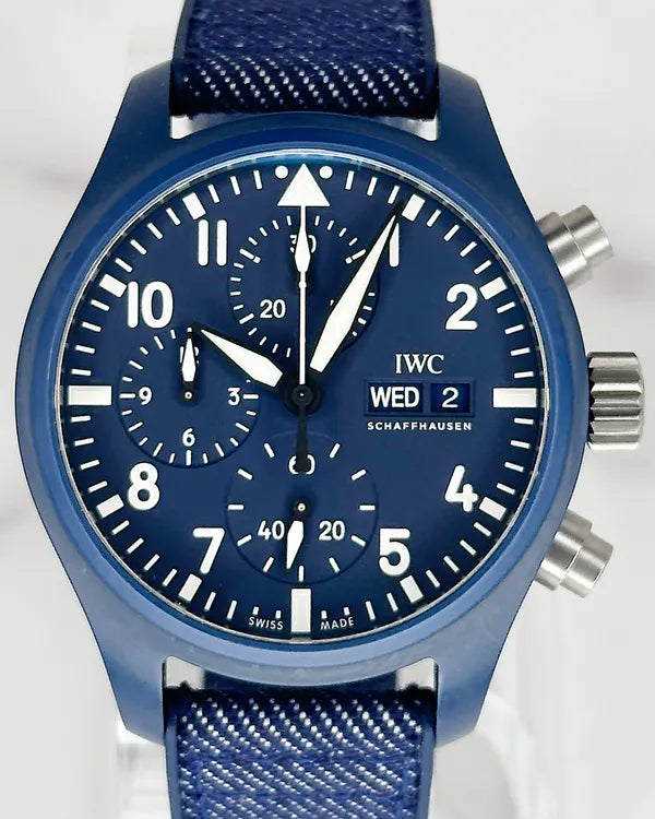 2023 IWC Schaffhausen Pilot Chronograph "Top Gun Oceana" 41.9MM Blue Dial Textile Strap (IW389404)