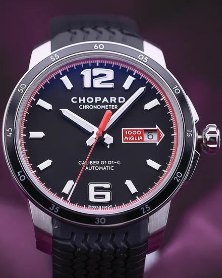 Chopard Mille Miglia GTS 43MM Black Dial Rubber Strap (168565-3001)