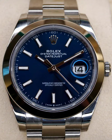 2022 Rolex Datejust 41MM Blue Dial Oyster Bracelet (126300)