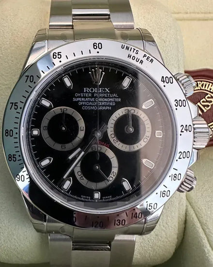 2008 Rolex Cosmograph Daytona 40MM Black Dial Oyster Bracelet (116520)