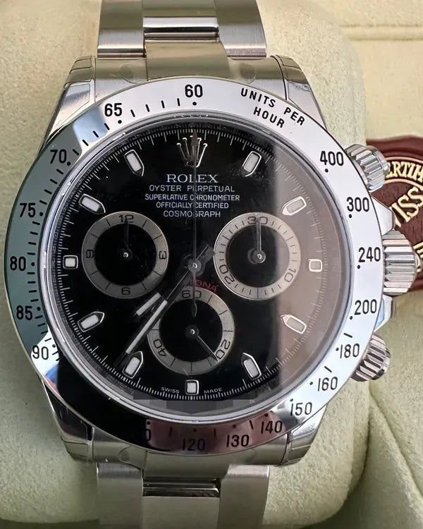 2008 Rolex Cosmograph Daytona 40MM Black Dial Oyster Bracelet (116520)
